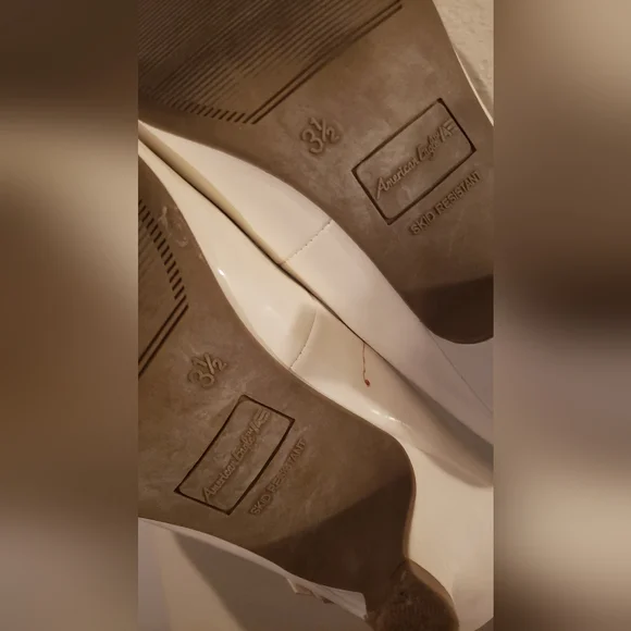 American Eagle Patent Leather Peep-toe Mary Jane Heels with Ankle Straps - Picture 8 of 8